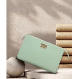 van heusen Women Casual Green Genuine Leather Wallet-picture-17