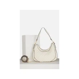 Van Heusen Women Casual White Textured Handbag with Detachable Strap-picture-19