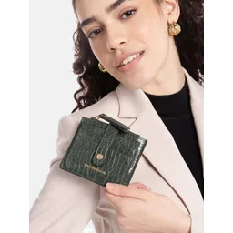 Van Heusen Women Croc Textured Card Holder image 3