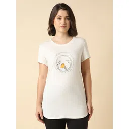 Van Heusen Women Graphic Printed Round Neck Cotton Relaxed Fit T-shirt-picture-27