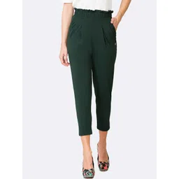 Van Heusen Women Green Pleated Trousers-picture-18