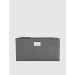 Van Heusen Women Grey Croc Textured Two Fold Wallet-picture-20