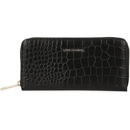 van heusen Women Leather Black Textured Casual Wallets-picture-15