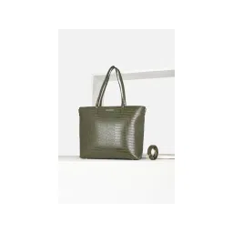 Van Heusen Women Olive Textured Formal Handbag-picture-45