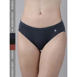 Van Heusen Women Pack of 3 Dark Assorted Anti Bacterial No Marks Waistband Bikini Panty-picture-39