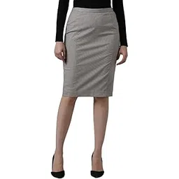 van heusen Women Polyester Blend Knee Length Western Skirt-picture-16