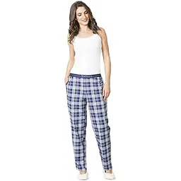 van heusen Women Relaxed Fit Functional Pocket Plush Back Elastic Waistband Checkered Lounge Pyjama-picture-39