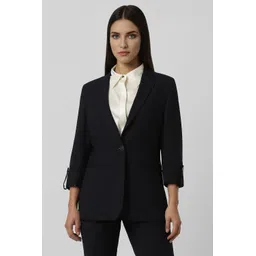 van heusen Women Solid Single Breasted Formal Blazer-picture-13