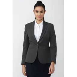 van heusen Women Solid Single Breasted Formal Blazer-picture-25