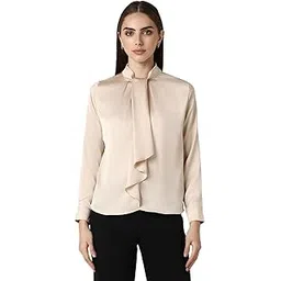van heusen Women Textured Formal Stylized Neck Regular Fit Top-picture-17