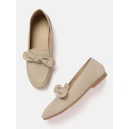 Van Heusen Women Textured Loafers With Bow Detail-picture-34
