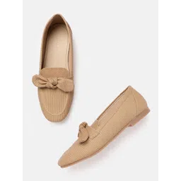 Van Heusen Women Textured Loafers with Bow Detail-picture-36