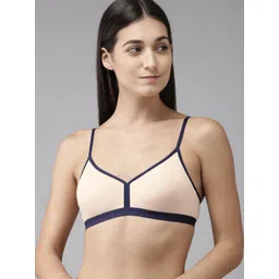 Van Heusen Women's Beige Colourblocked Non Padded Wireless Beginners Bra-picture-12