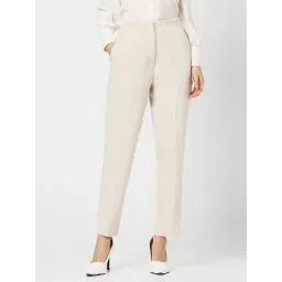Van Heusen Women's Beige Contemporary Fit Trousers-picture-21