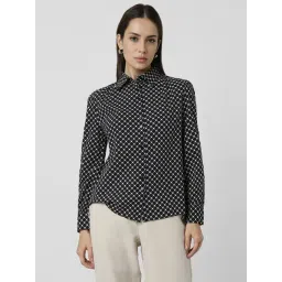 Van Heusen Women's Black Print Long Sleeves Shirt-picture-39