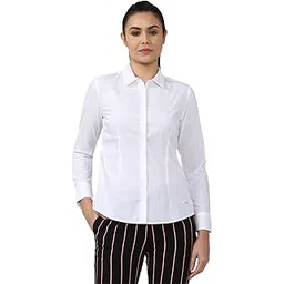 van heusen Women's Cotton Solid Regular Fit Shirt-picture-17