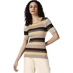 van heusen Women's Cotton Striped Regular Fit Shirt-picture-38