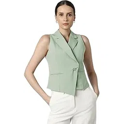 van heusen Women's Regular Fit Button Waist Coat-picture-33