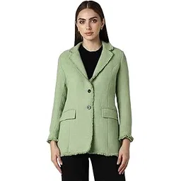 van heusen Women's Regular Fit Casual A-line Coat-picture-10
