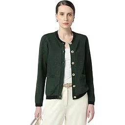 van heusen Women's Regular Fit Full Sleeve Button Cardigan-picture-31