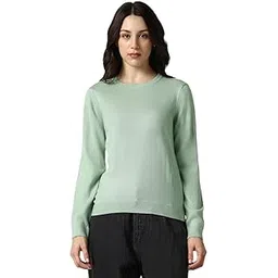 van heusen Women's Round Neck Pullover Regular Fit Sweater| Full Sleeve Ribbed Hem Casual winterwear-picture-25