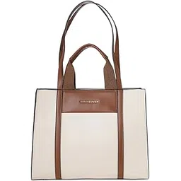 van heusen Women's Tote Bag| Brown Contrast Lining | Fits Upto 13 Inch Laptop | Office Bag for Work-picture-13