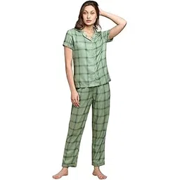 van heusen Women's Viscose Printed Lounge Shirt and Pyjama Set-picture-38