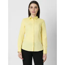 Van Heusen Yellow Cotton Regular Fit Shirt-picture-41