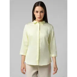 Van Heusen Yellow Cotton Regular Fit Shirt-picture-35
