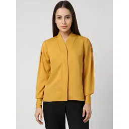 Van Heusen Yellow Plain Shirt-picture-29