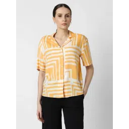 Van Heusen Yellow Regular Fit Printed Shirt-picture-20