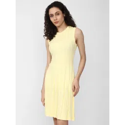 Van Heusen Yellow Self Pattern Shift Dress-picture-34