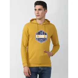 Van Heusen Yellow Slim Fit Printed Hooded SweatShirt-picture-31