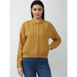 Van Heusen Yellow Striped Jacket image 1