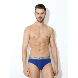 van heusen Vh Innerwear Blue Cotton Regular Fit Briefs image 1