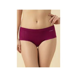 Van Heusen Woman Lingerie and Athleisure Solid Mid Rise Modal Hipster Panty - Wine-picture-14