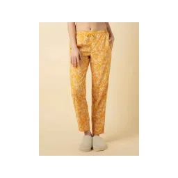 Van Heusen Woman Lingerie and Athleisure Yellow Printed Relaxed Fit Pyjama-picture-40