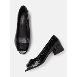 Van Heusen Woman Fish Skin Textured Block Heel Peep Toes-picture-17