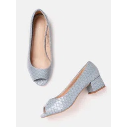 Van Heusen Woman Fish Skin Textured Block Heel Peep Toes-picture-41