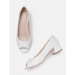 Van Heusen Woman Fish Textured Block Heel Peep Toes-picture-15