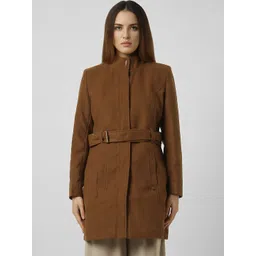 Van Heusen Woman Mock Collar Solid Casual Open Front Jacket-picture-15