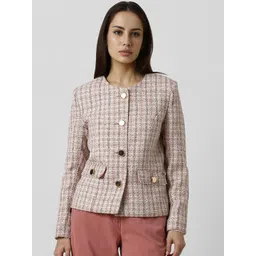 van heusen woman Van Heusen Checked Single-Breasted Long Sleeves Regular Fit Blazer-picture-12