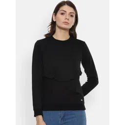 Van Heusen Woman Women Black Solid Sweatshirt-picture-26