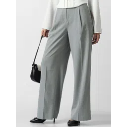 Van Heusen Woman Women Striped Pleated Formal Trousers-picture-32