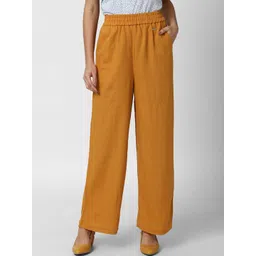 Van Heusen Woman Yellow Solid Trousers-picture-45