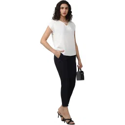 van heusen Women's Cotton Solid Regular Fit Tops image 4