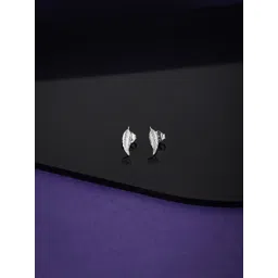 VANBELLE 925 Sterling Silver Leaf Shaped Studs Earrings-picture-12