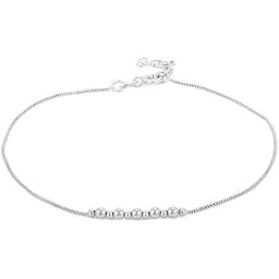vanbelle 925 Sterling Silver Rhodium Plated Anklet-picture-23