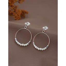 VANBELLE 925 Sterling Silver Rhodium Plated Pearl Drop Earring-picture-28