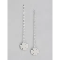 VANBELLE Floral Shaped 92.5 Sterling Silver Rhodium-Plated Drop Earrings-picture-22